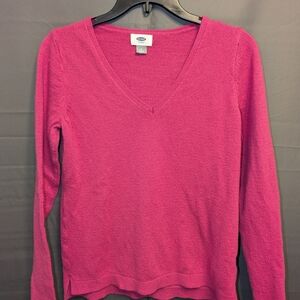 Old Navy Pink V-Neck Sweater